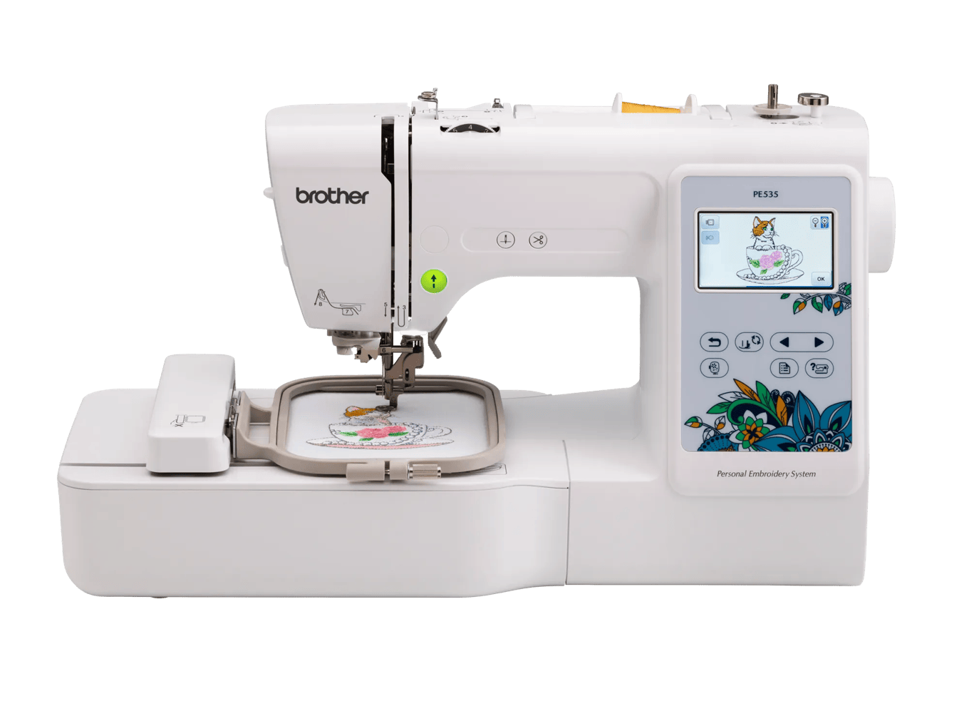 Brother PE535 embroidery machine, official product photo